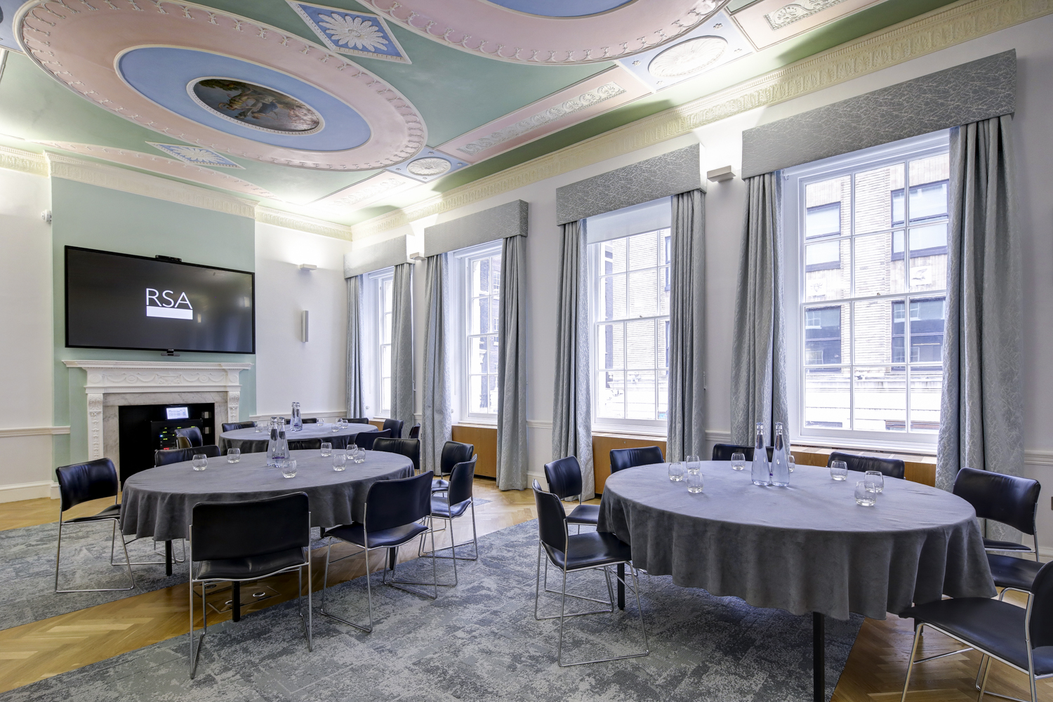 The Prince Philip Room at RSA House, ideal for corporate events with elegant decor.