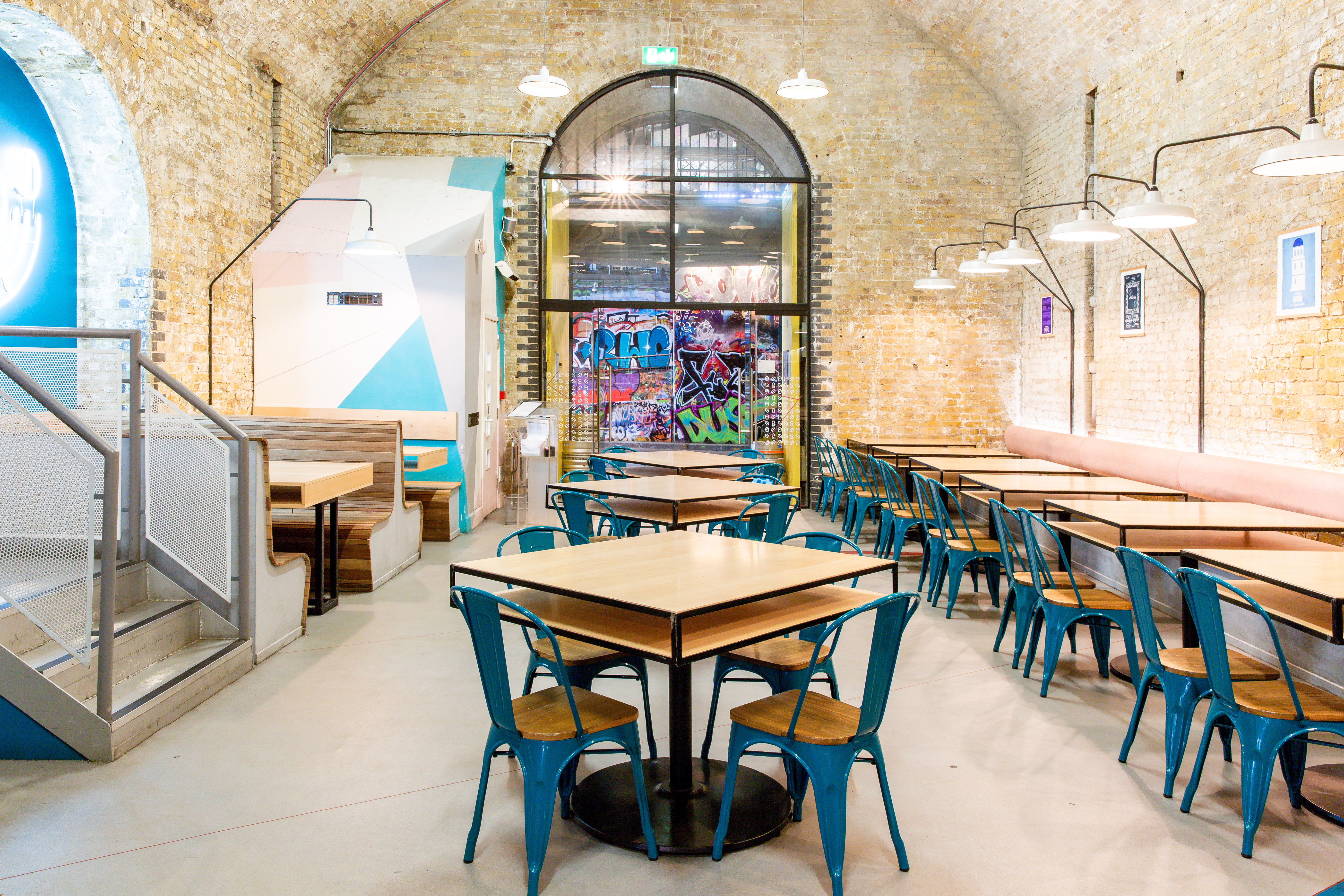 Modern venue in Draughts Waterloo, perfect for casual meetings and events.