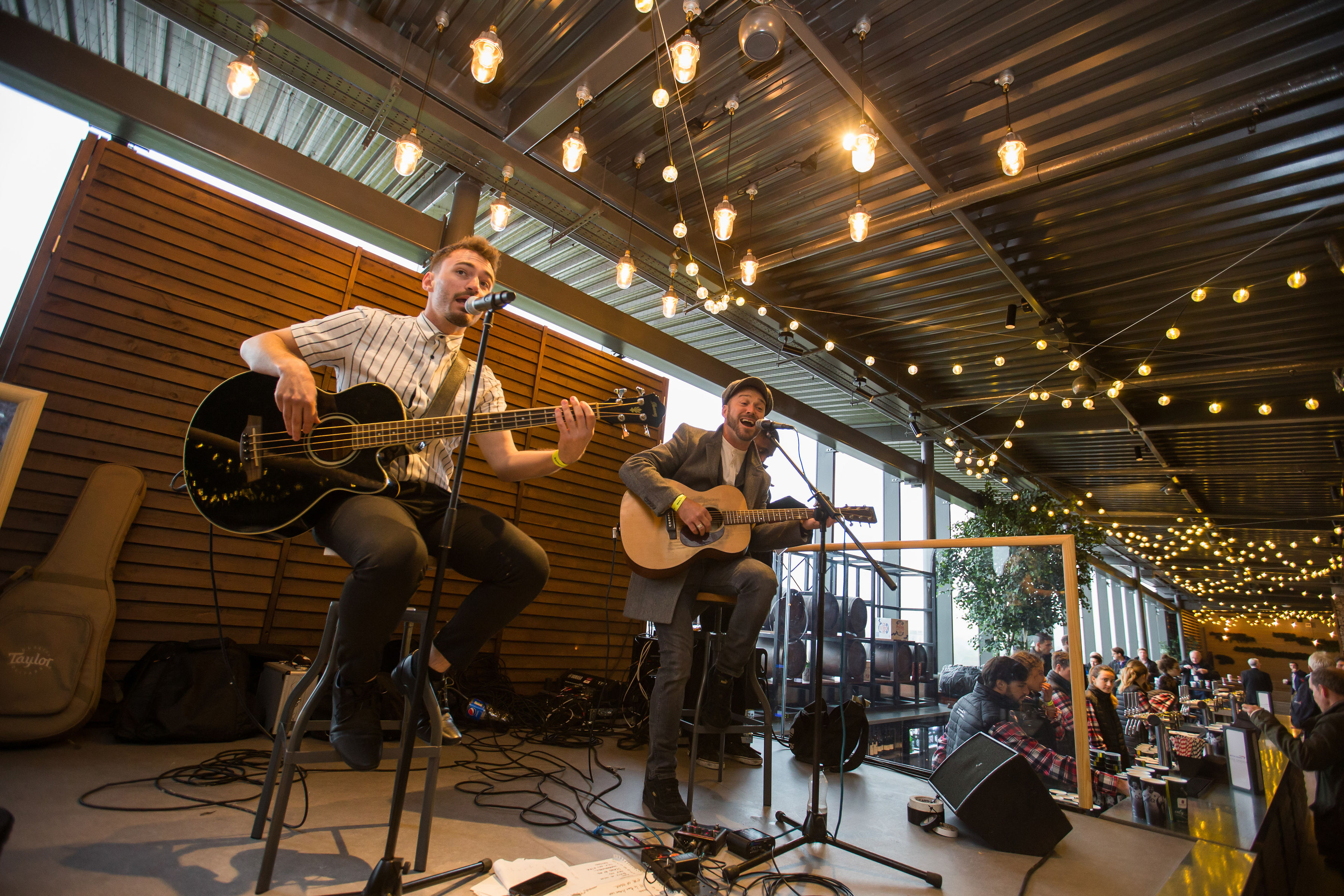 British Airways Rose Garden at Allianz Stadium, Twickenham - live music event setup.