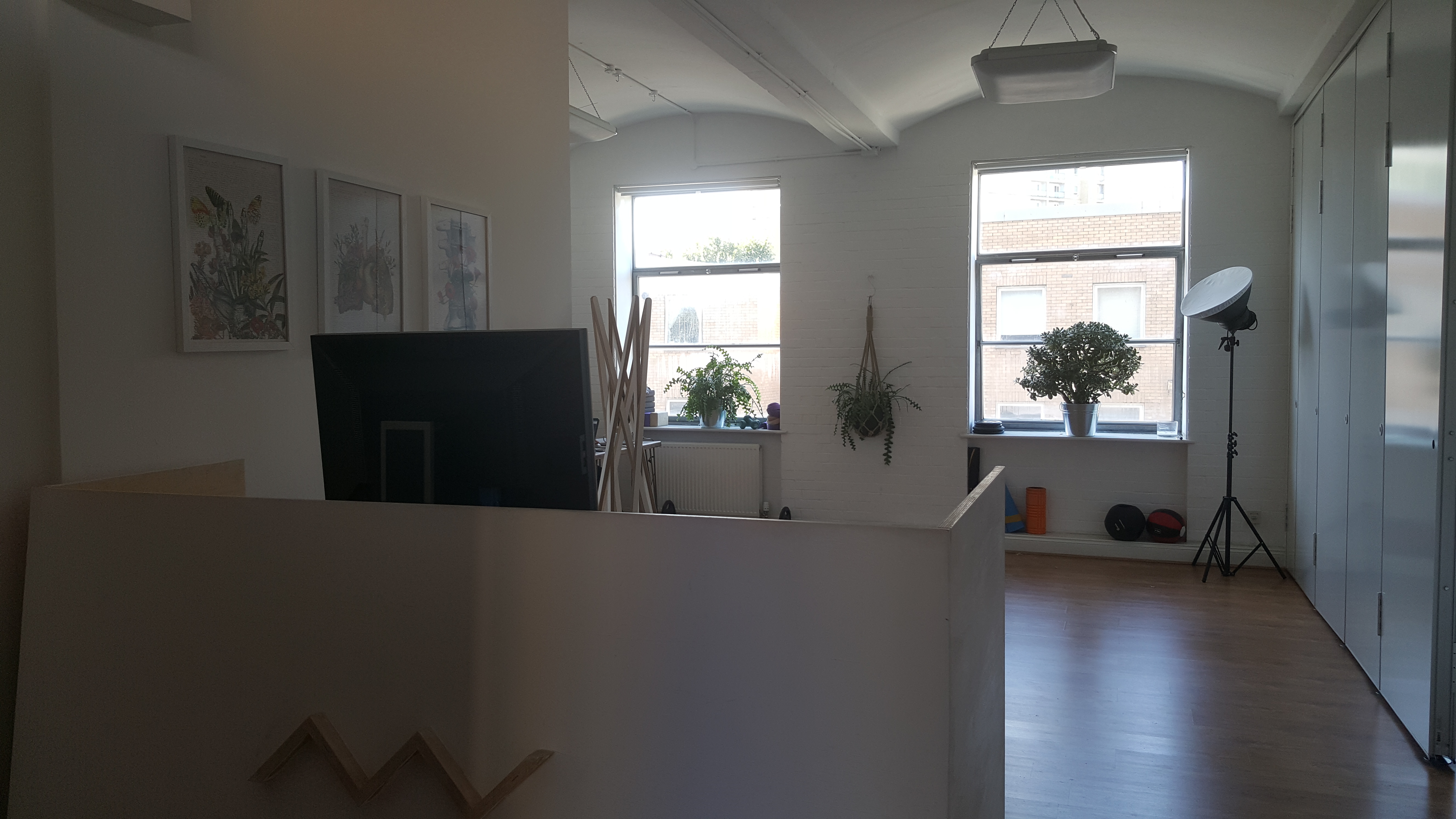 Modern reception area at Marcophysio Westferry, ideal for meetings and events.