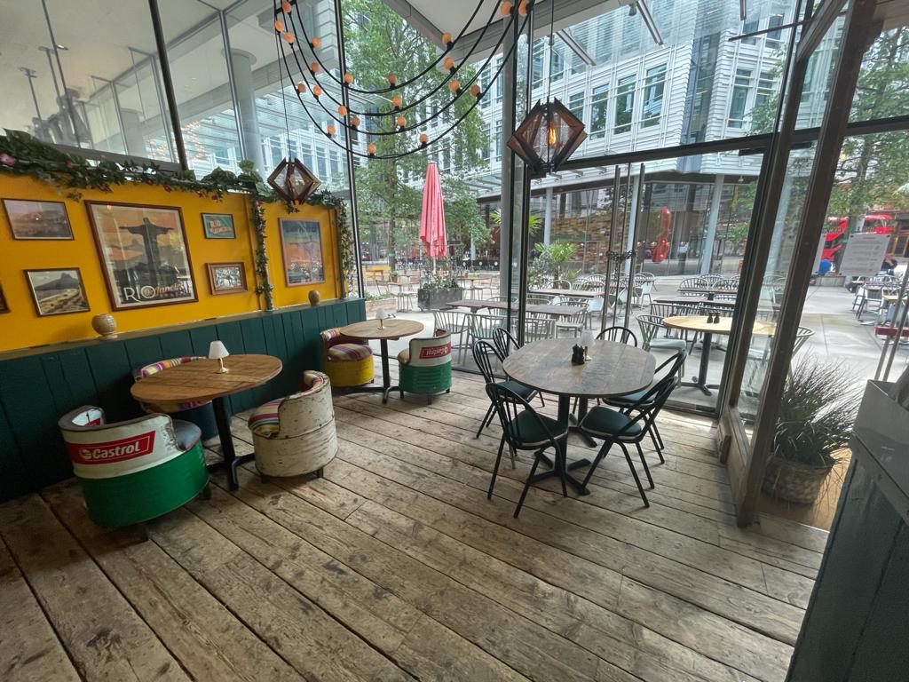 Cozy Caipirinha Bar in Covent Garden, ideal for networking events and gatherings.