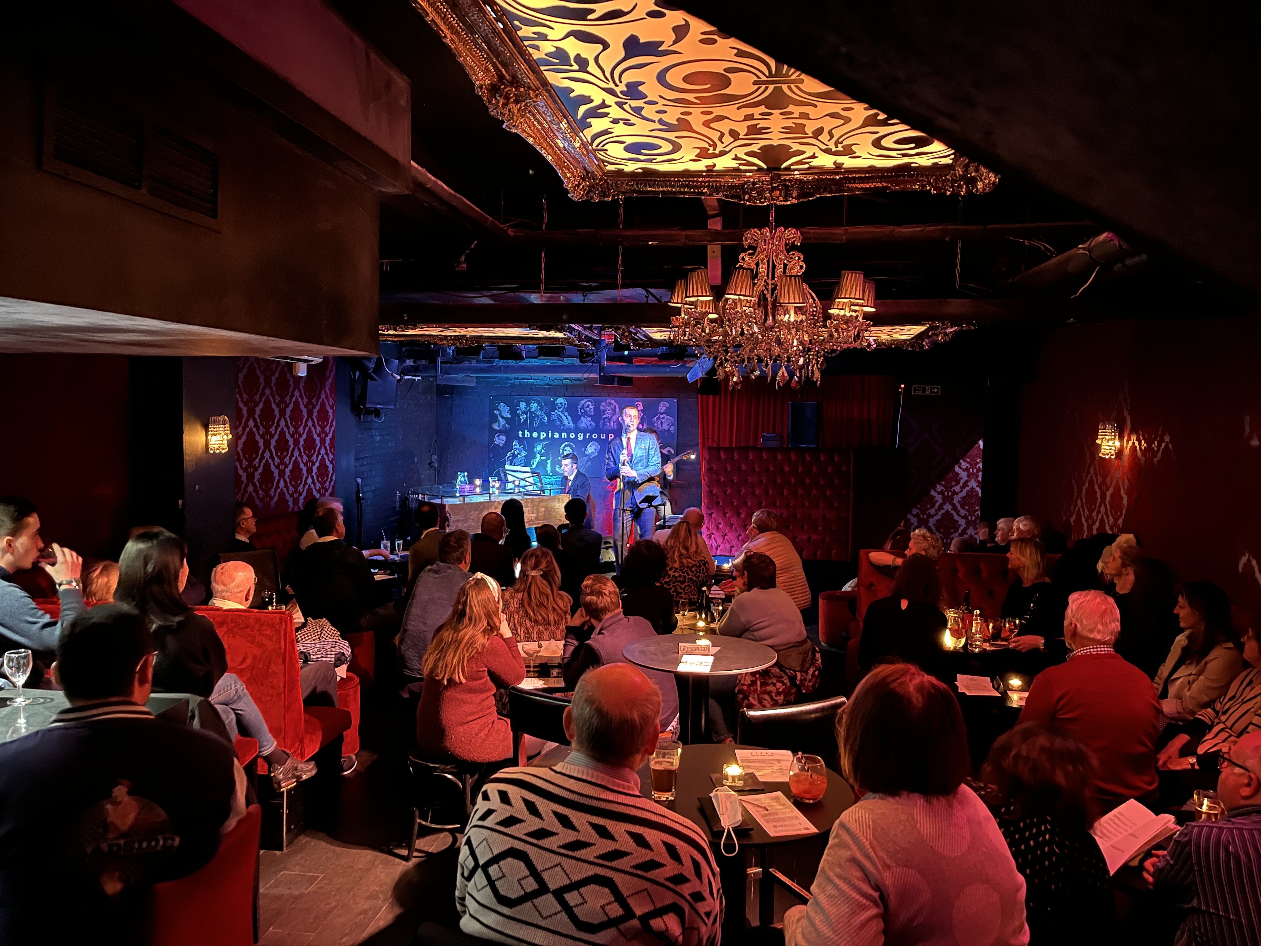 Vibrant event space at Piano Smithfield with stylish decor for networking and entertainment.