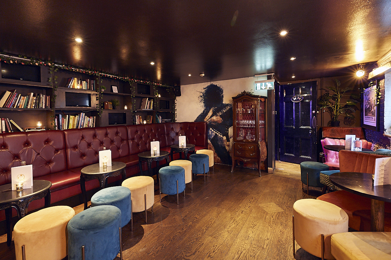 Stylish venue with cozy seating for networking events in Shoreditch, London.