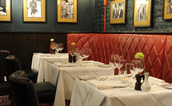 Intimate dining setup at Boisdale for private events and meetings.