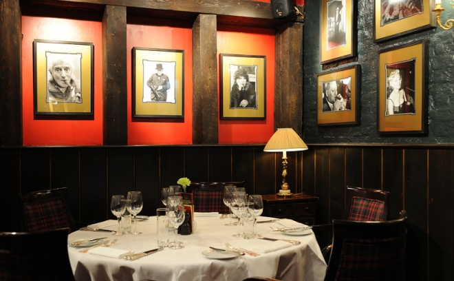 Intimate dining space at Boisdale of Bishopsgate for exclusive dinners and meetings.
