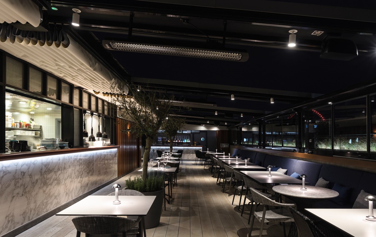 Modern restaurant interior at The Deck, ideal for networking events and gatherings.