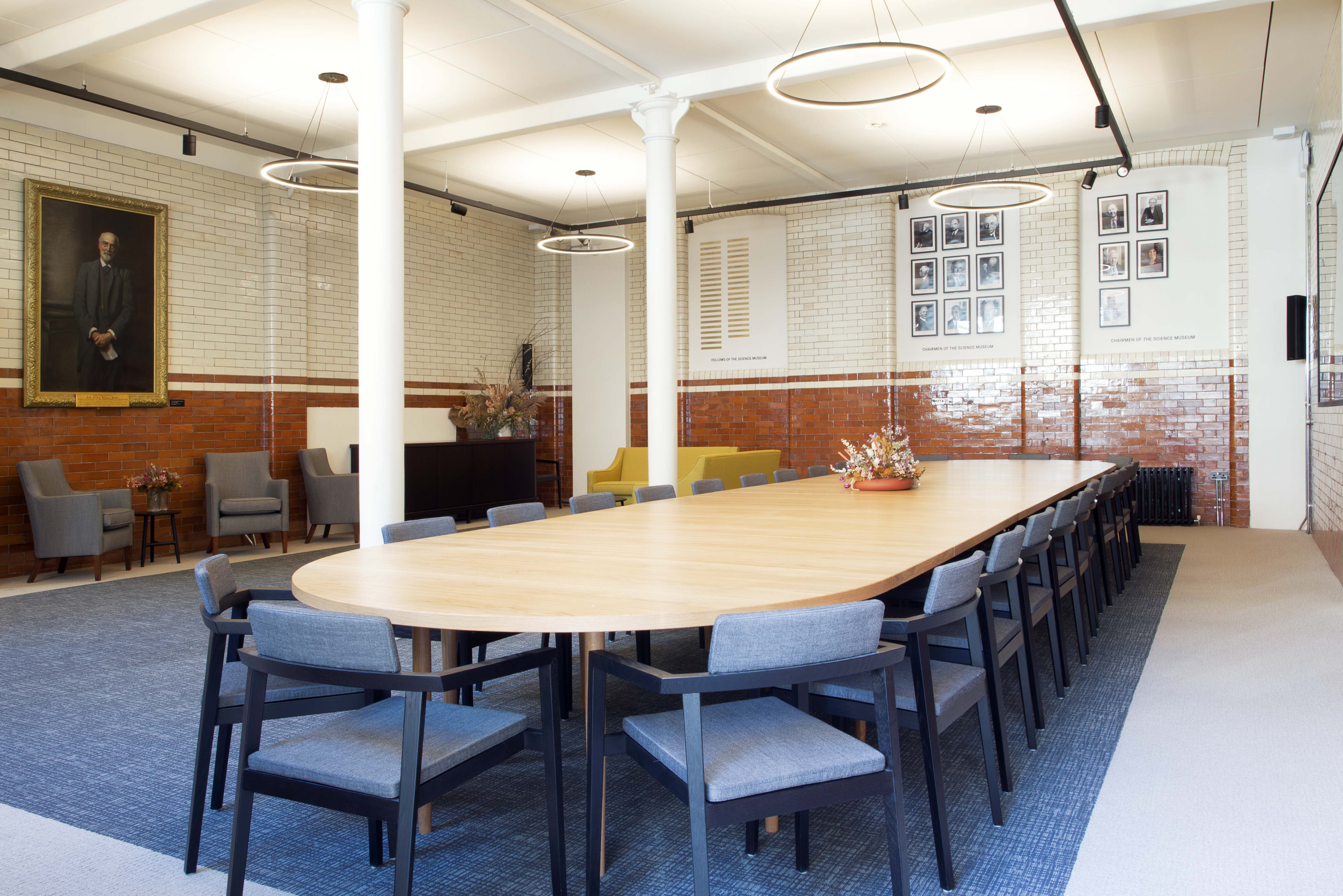 Modern meeting room at Smith Centre, oval table, ideal for workshops and strategy sessions.