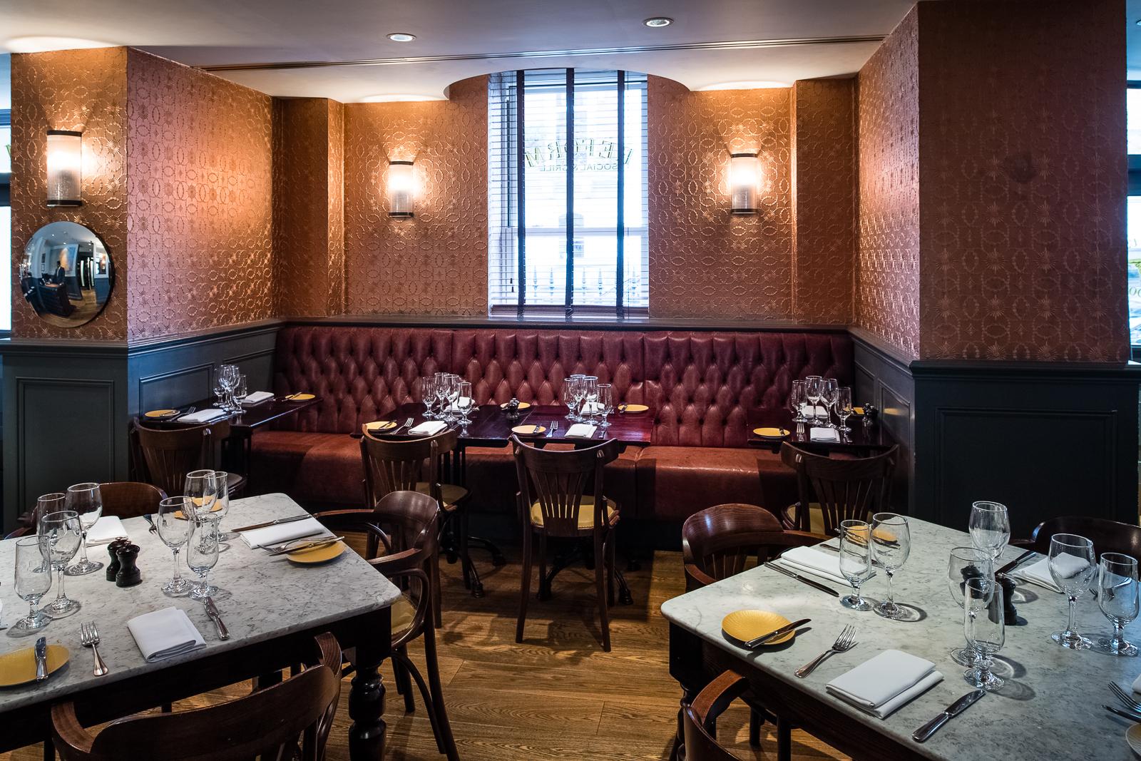 Elegant dining room at The Mandeville Hotel, perfect for corporate events and gatherings.