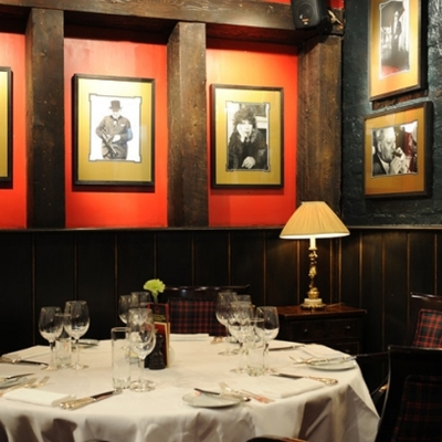 Intimate dining at Boisdale of Bishopsgate with elegant table setup for private events.