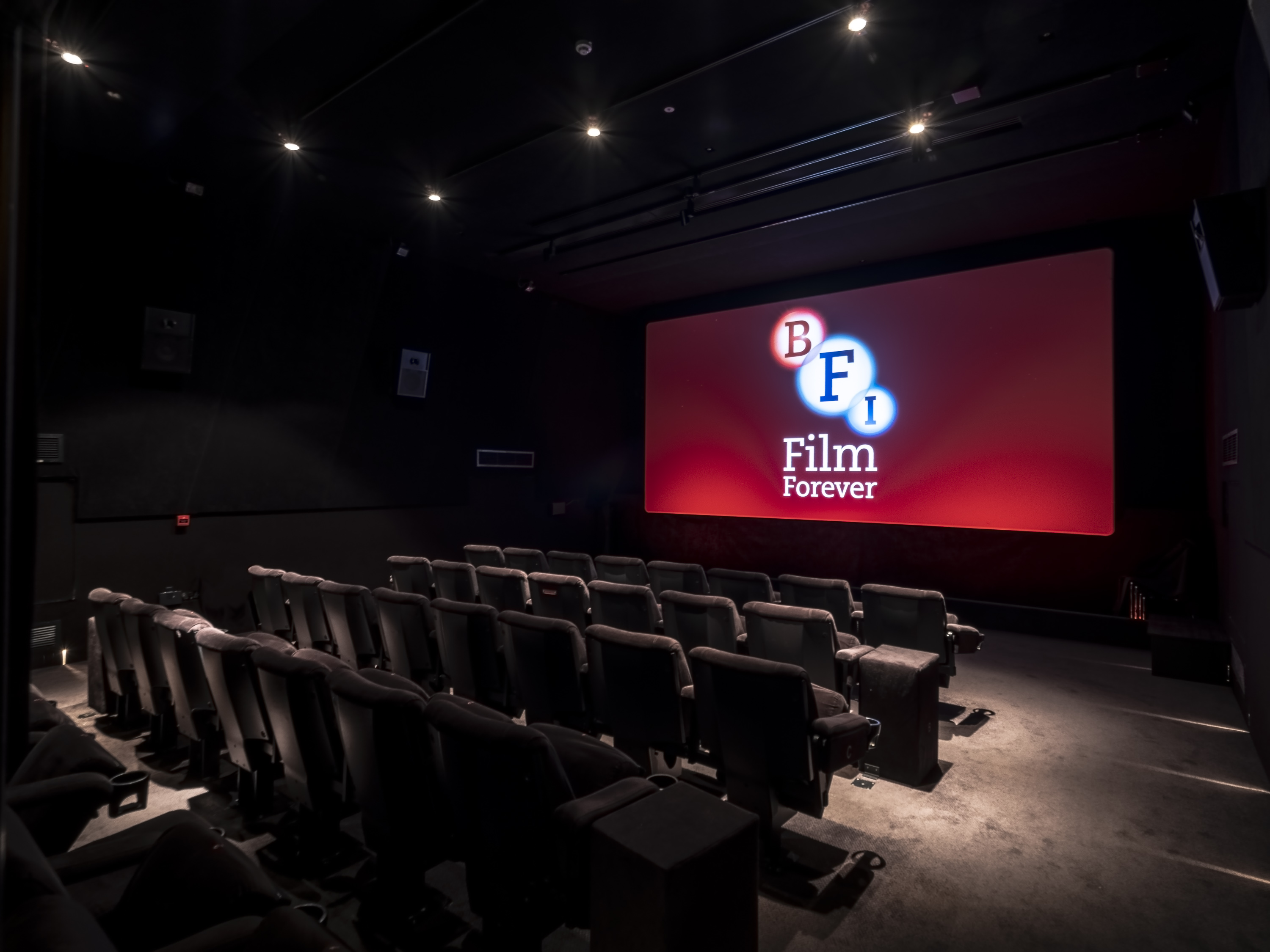 Modern cinema space at BFI Southbank, ideal for film screenings and private events.
