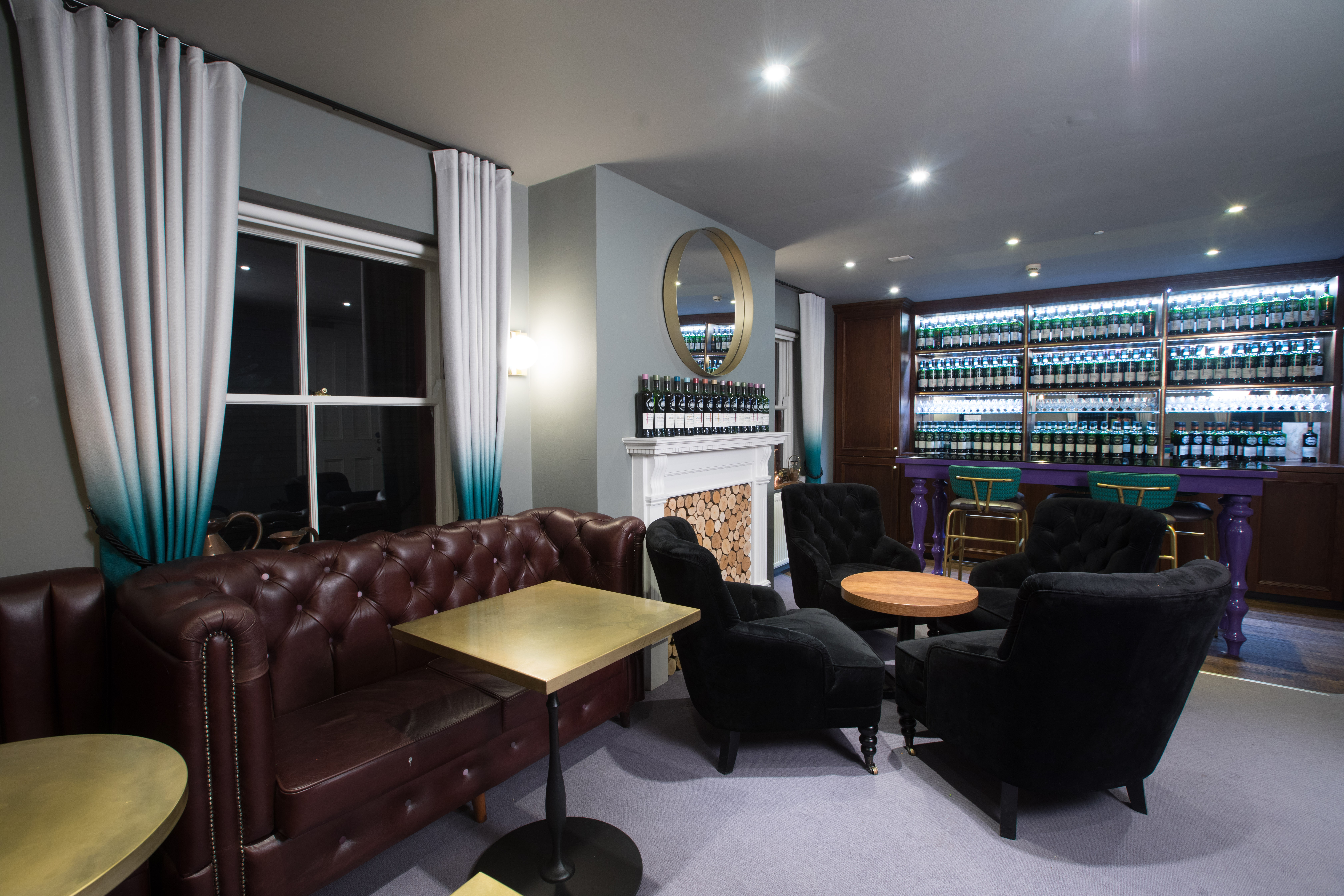 Stylish SMWS Private Room lounge with plush seating for networking events and meetings.