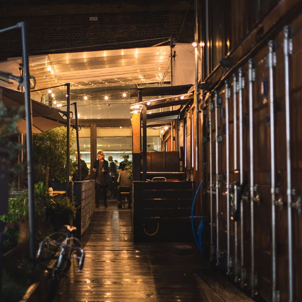 Cozy outdoor event space at Number 10 London, perfect for gatherings and networking.