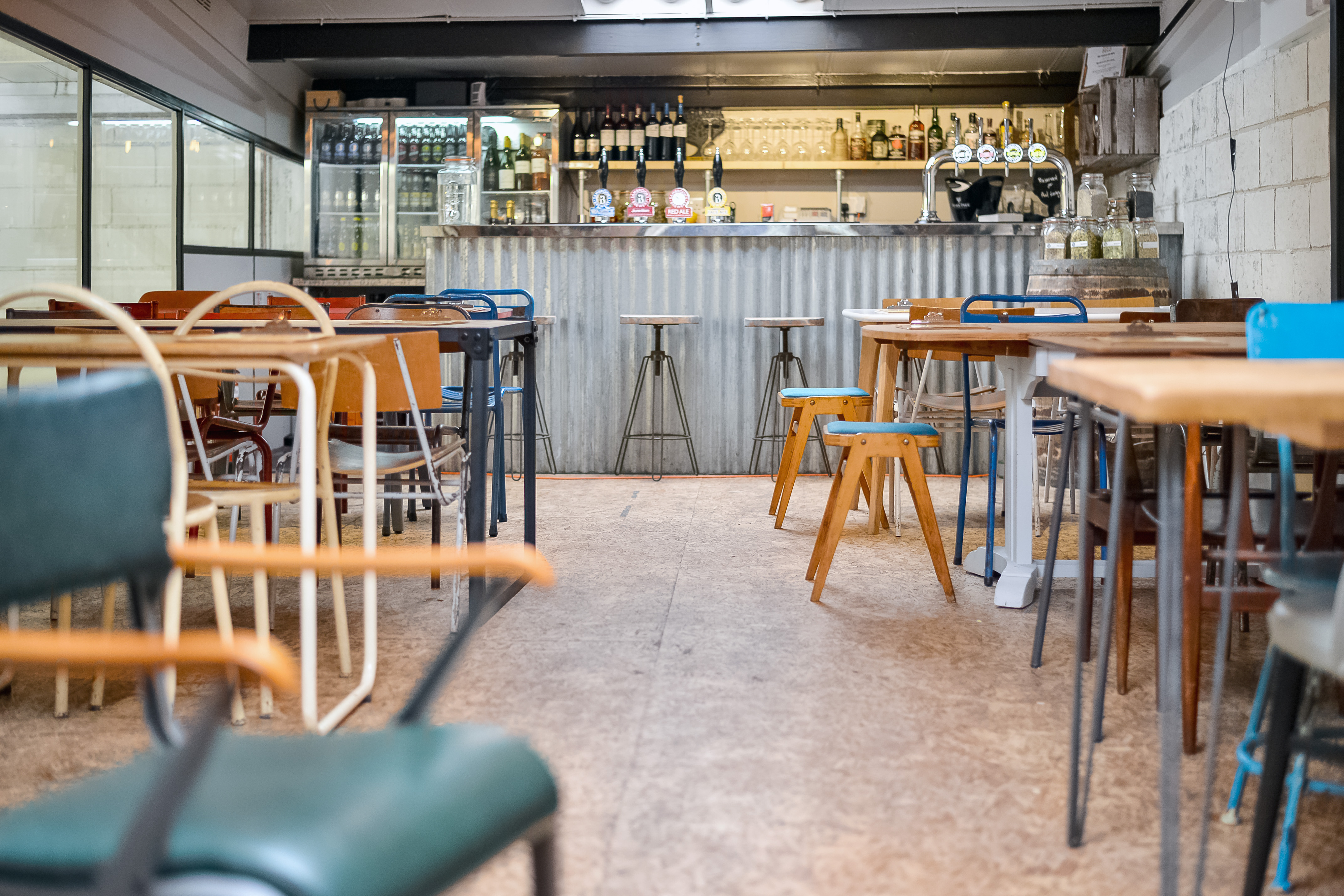 Taproom at Sambrook's Brewery: versatile event space with casual seating for gatherings.