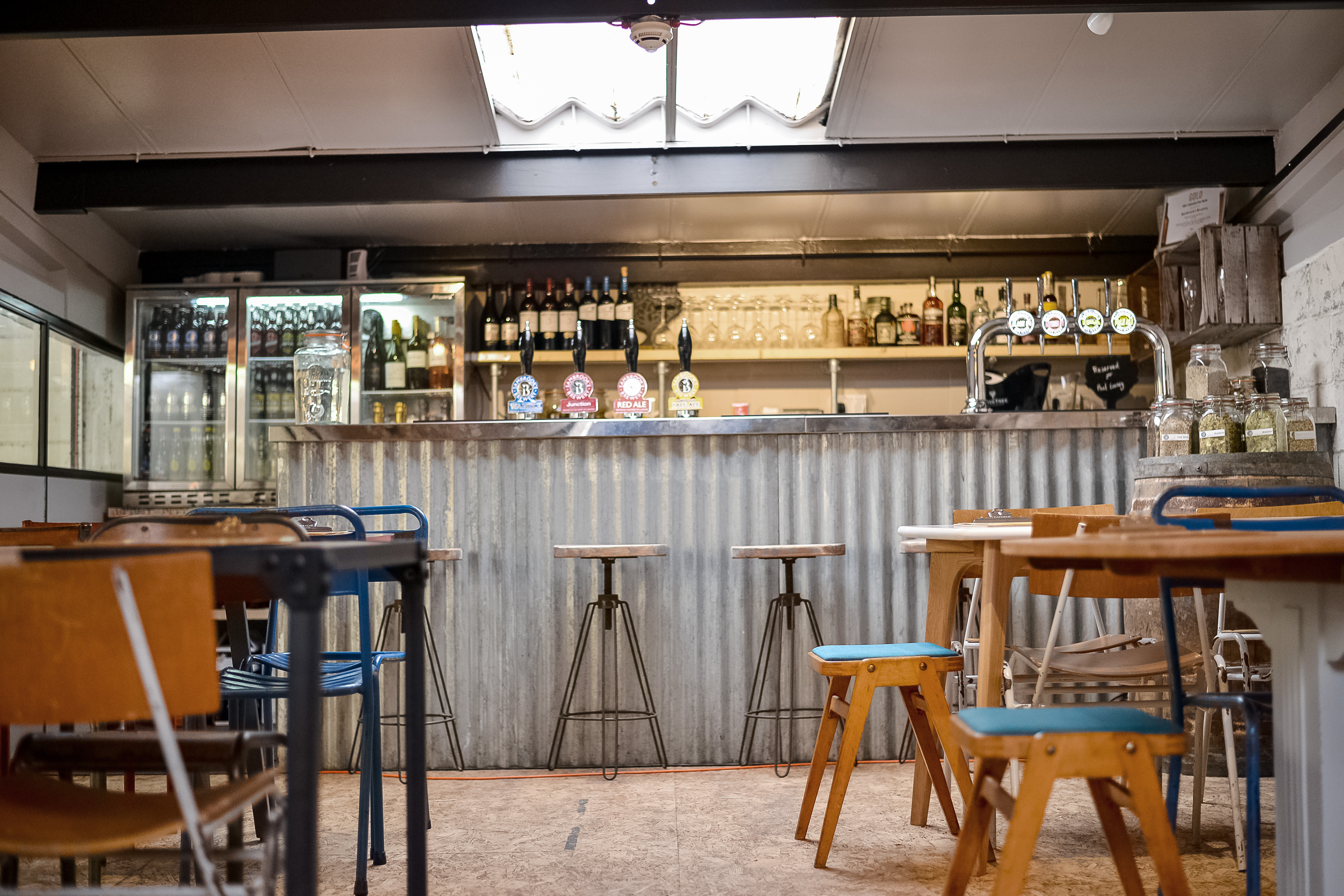 Cozy Taproom at Sambrook's Brewery with rustic charm, ideal for networking events.