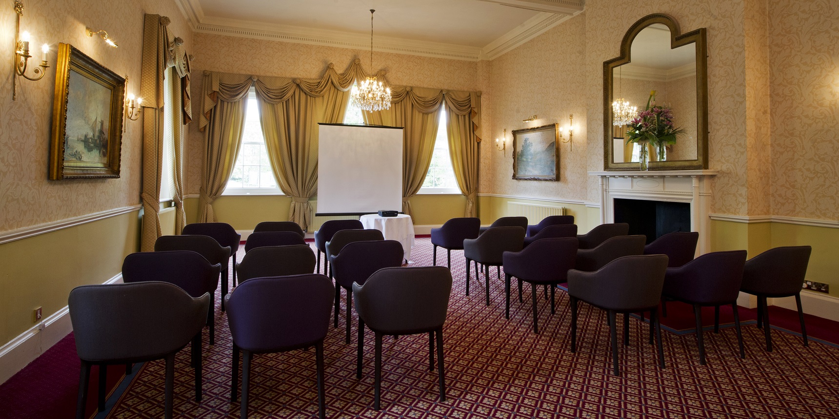 Elegant meeting room at The Elms Hotel & Spa, perfect for workshops and gatherings.