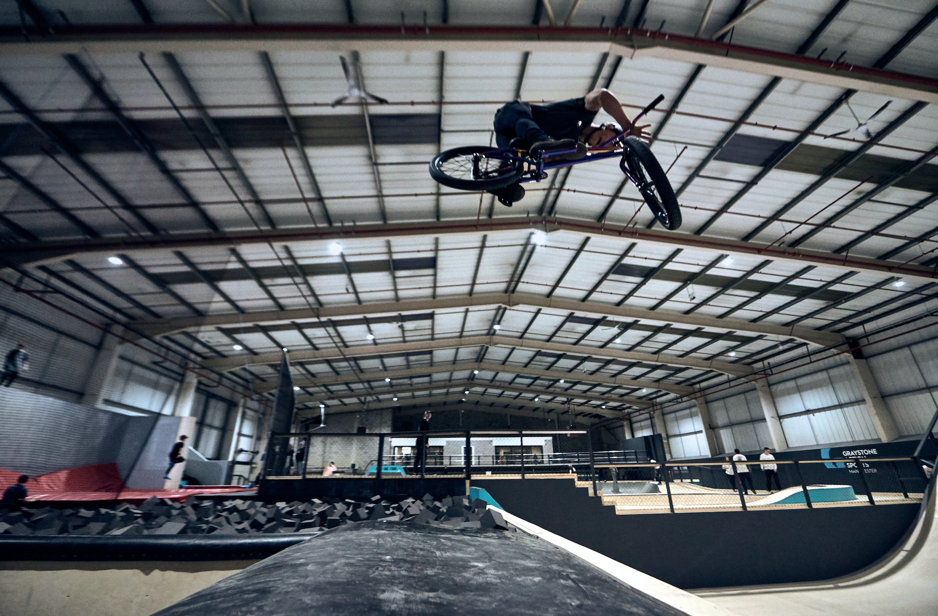 Big Air Ramp at Graystone Academy, ideal for BMX competitions and action sports events.