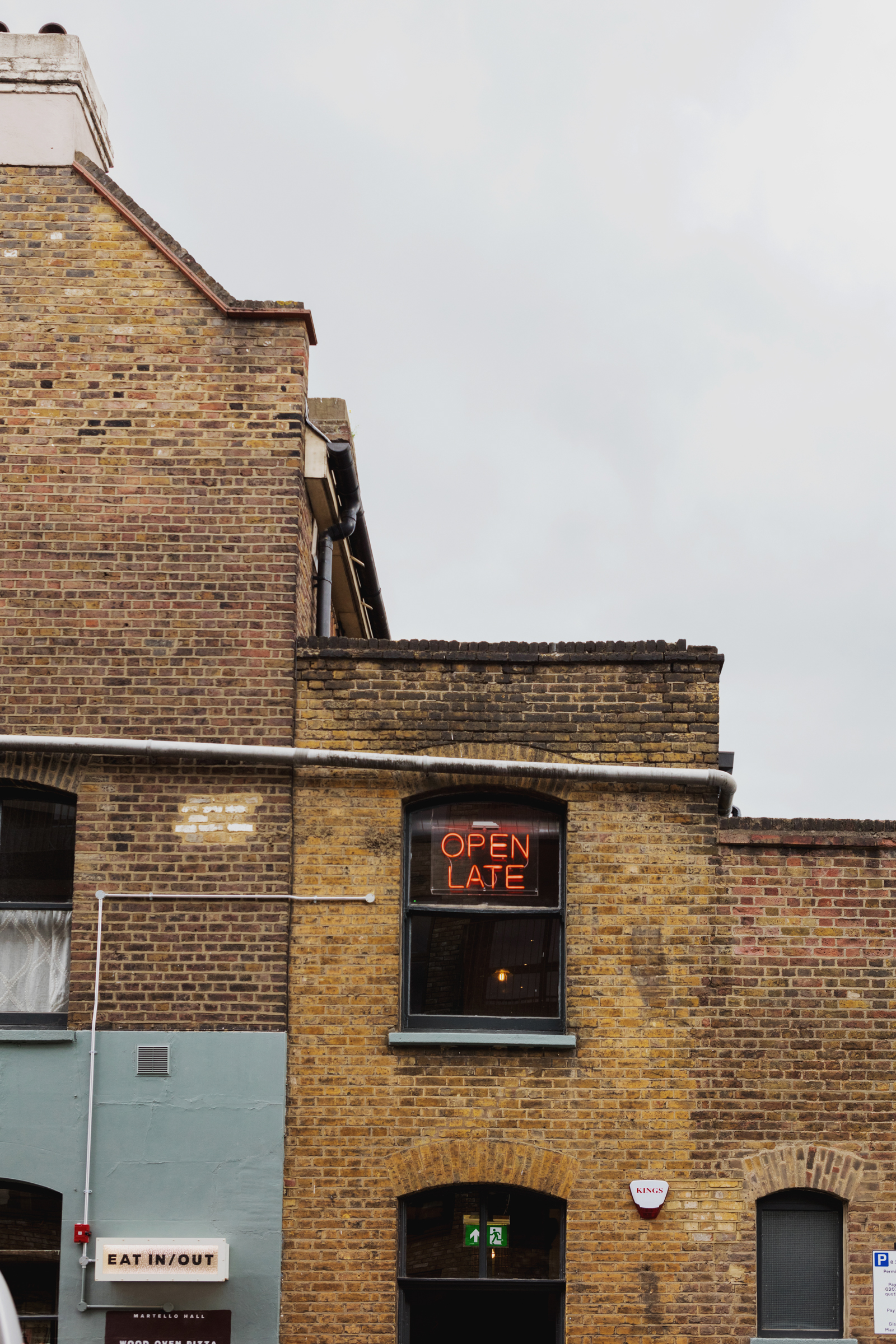 Whole Venue at Martello Hall with rustic brick exterior, perfect for late-night events.