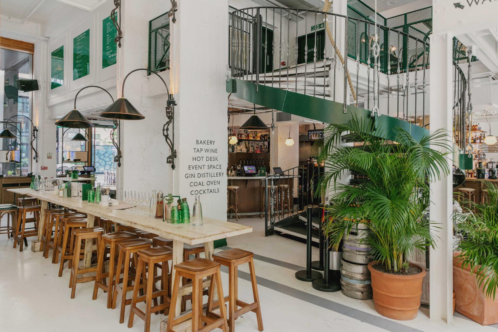 Stylish Serata Hall venue with greenery, ideal for events and receptions.