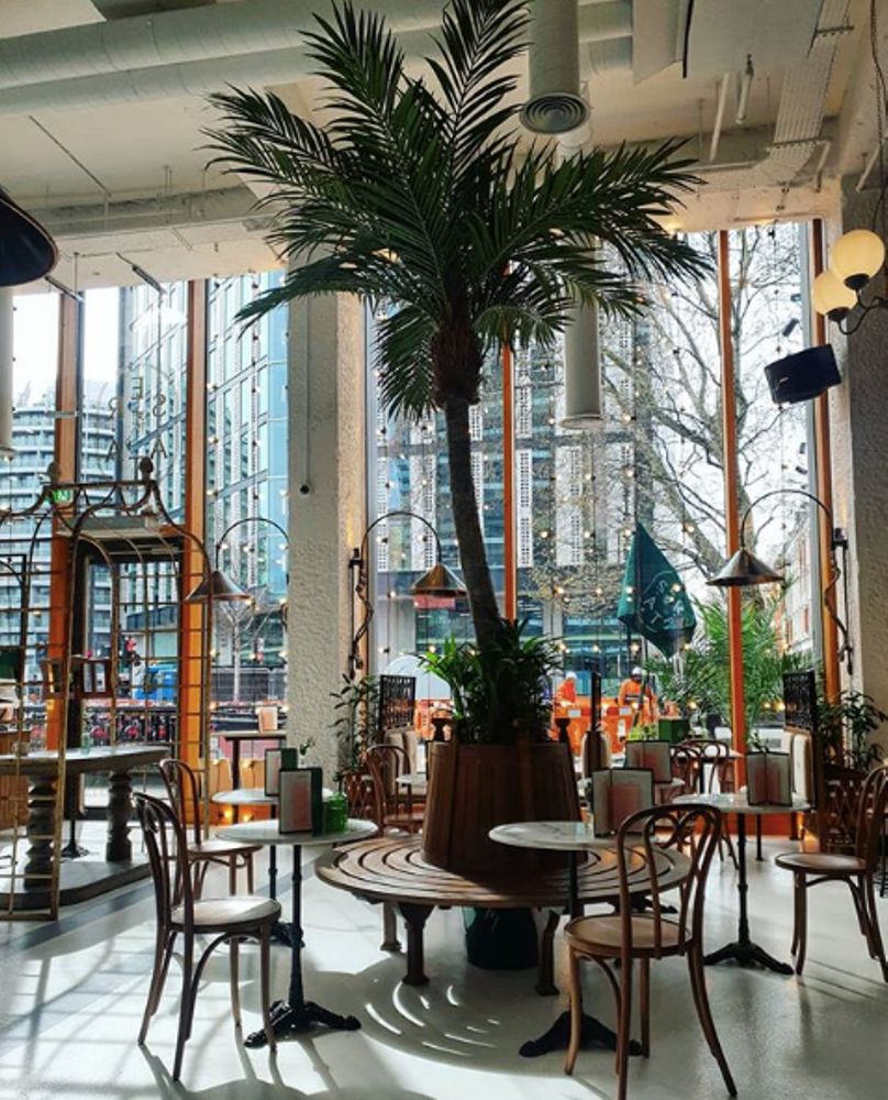 Vibrant Serata Hall venue with large windows, perfect for networking events and gatherings.