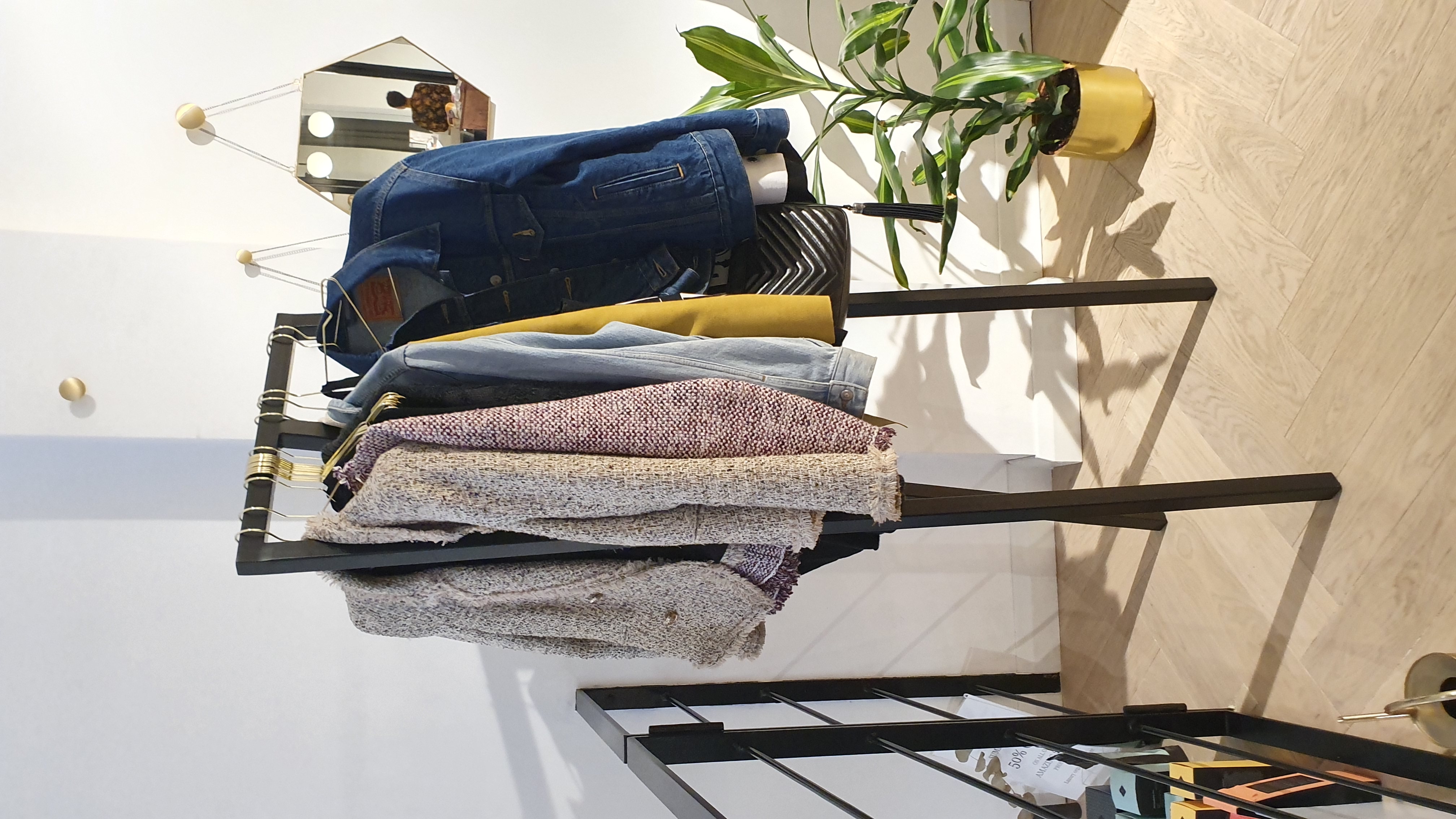 Stylish clothing rack in SMUK Belgravia for fashion events and pop-up shops.