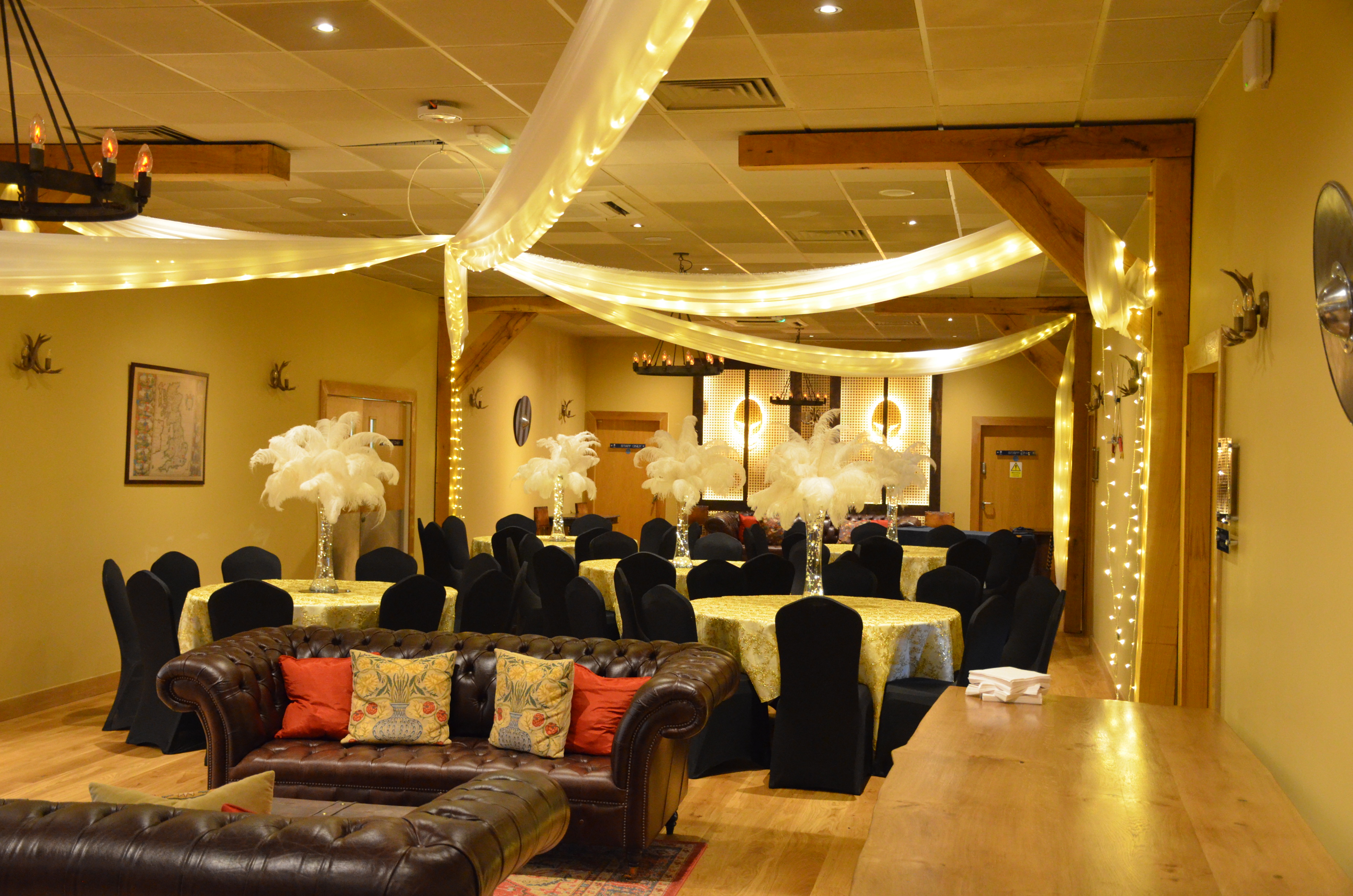 Elegant Mercian Suite at Sixways Stadium, perfect for formal events and celebrations.