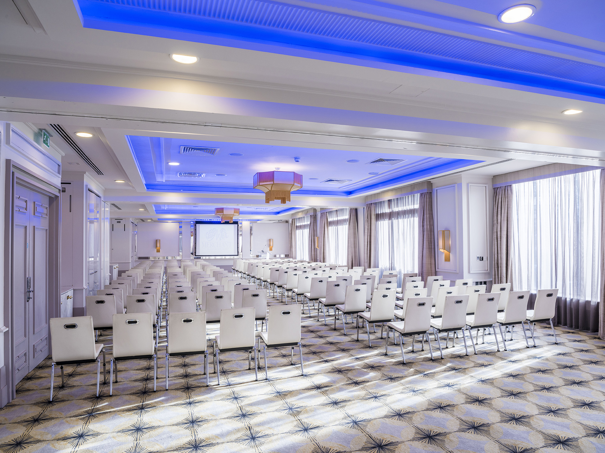 Rita Duffy Room, modern conference space in The Merchant Hotel Belfast for events.