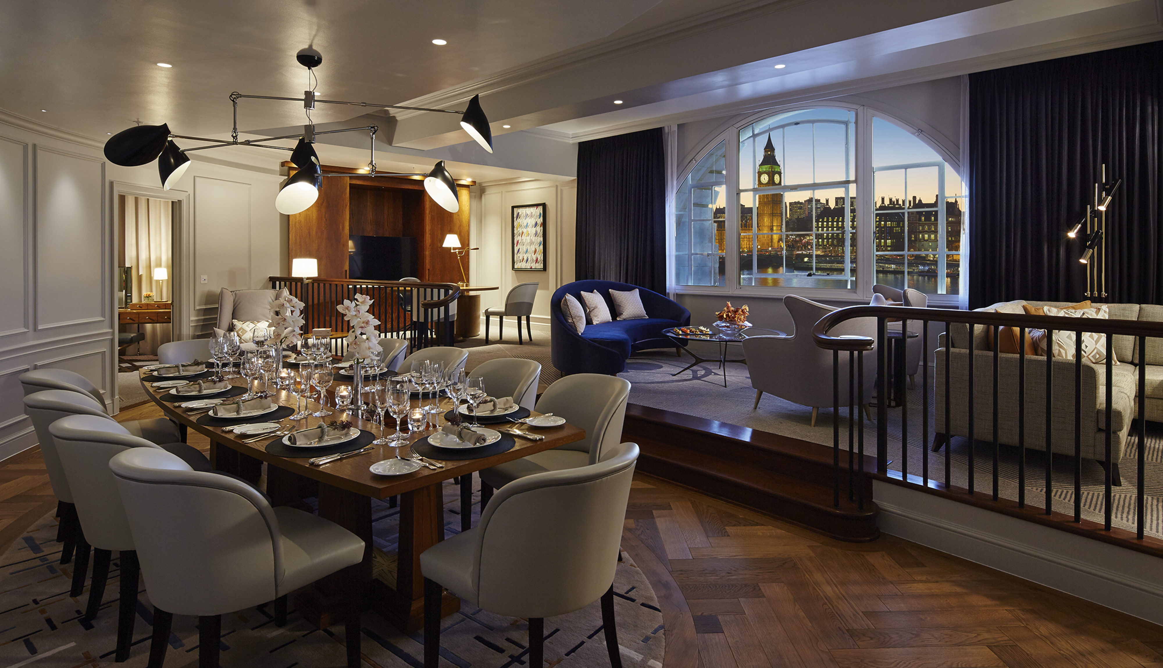 Westminster Suite at London Marriott: elegant event space for corporate meetings and gatherings.