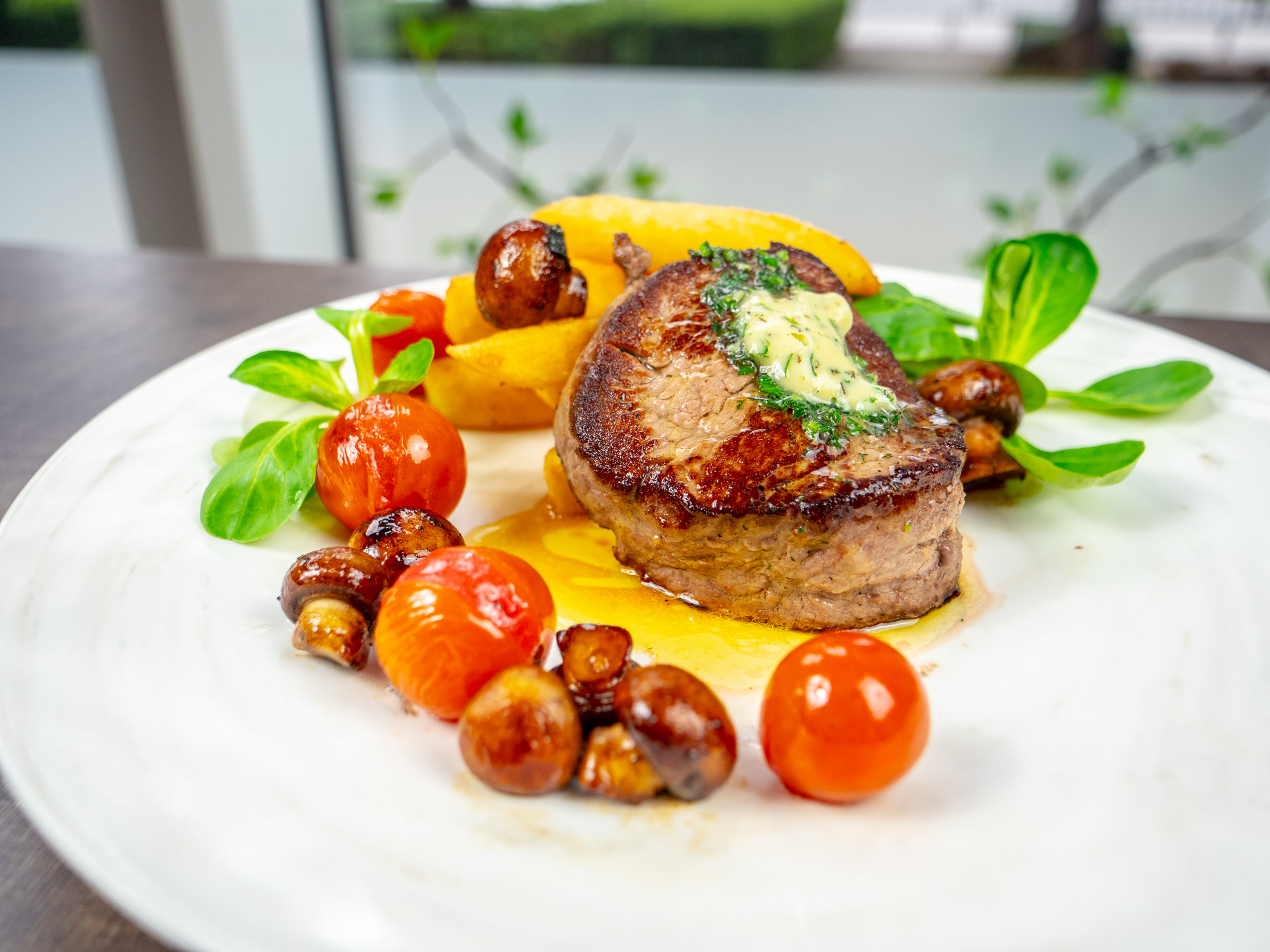 Gourmet filet mignon dish for upscale events and fine dining experiences.
