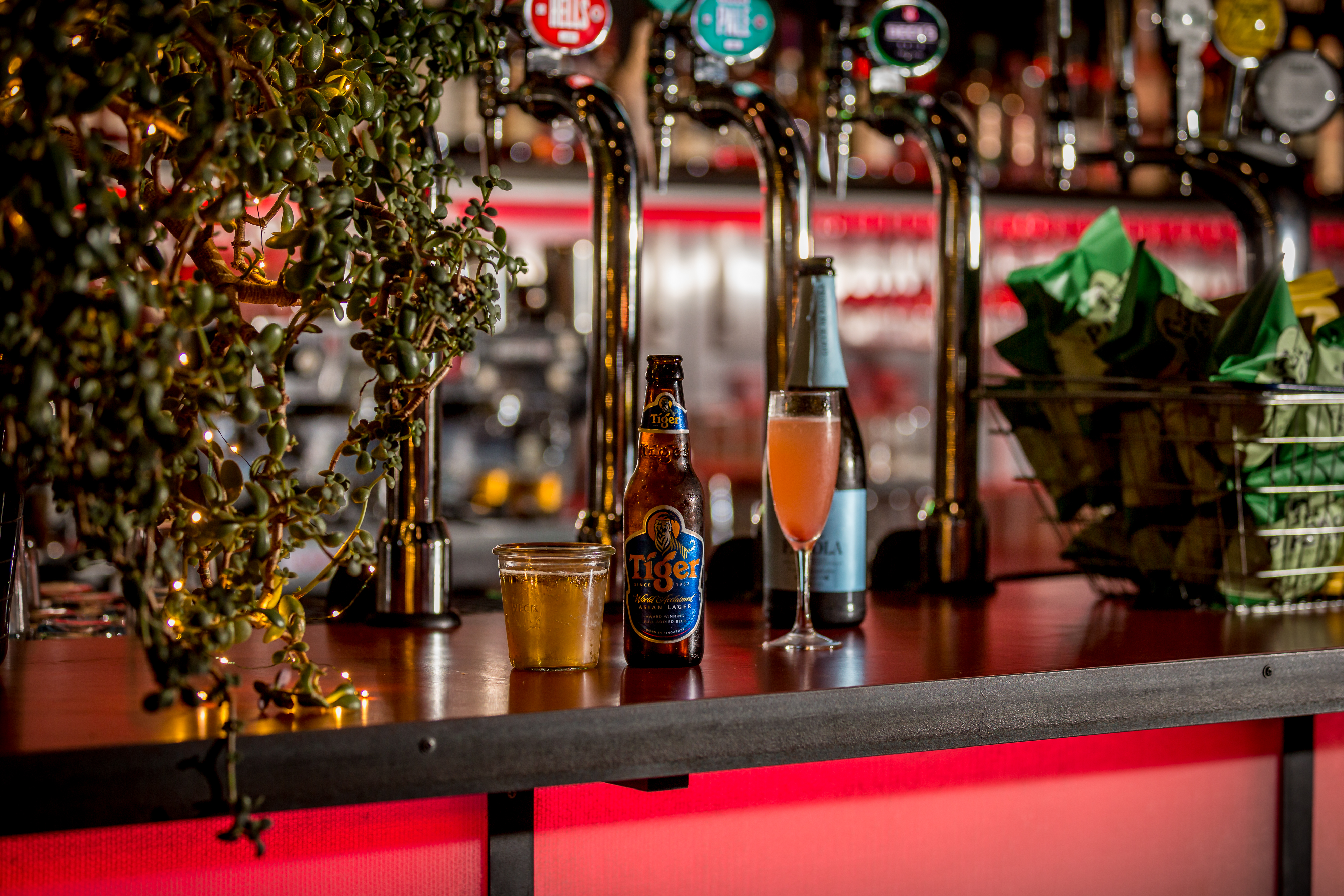 Vibrant bar at Village Vanguard, ideal for networking events and casual gatherings.