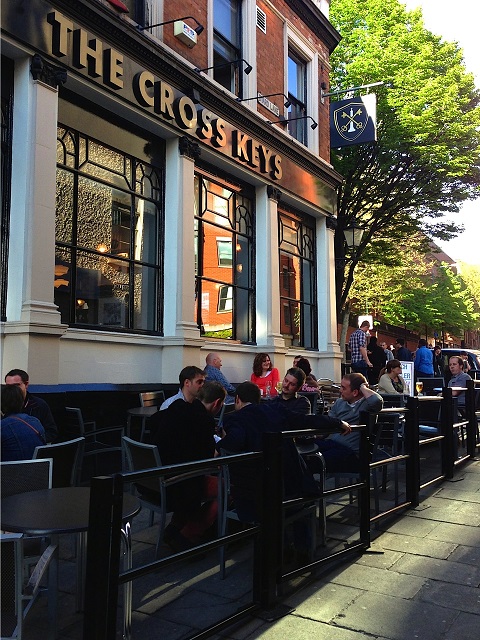 Alice in Wonderland Room outdoor seating, ideal for casual networking events in Nottingham.