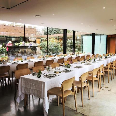 Elegant dining setup at The Garden Restaurant, perfect for events and celebrations.