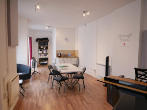Versatile meeting space in Vanbrugh Studio, ideal for workshops and gatherings.