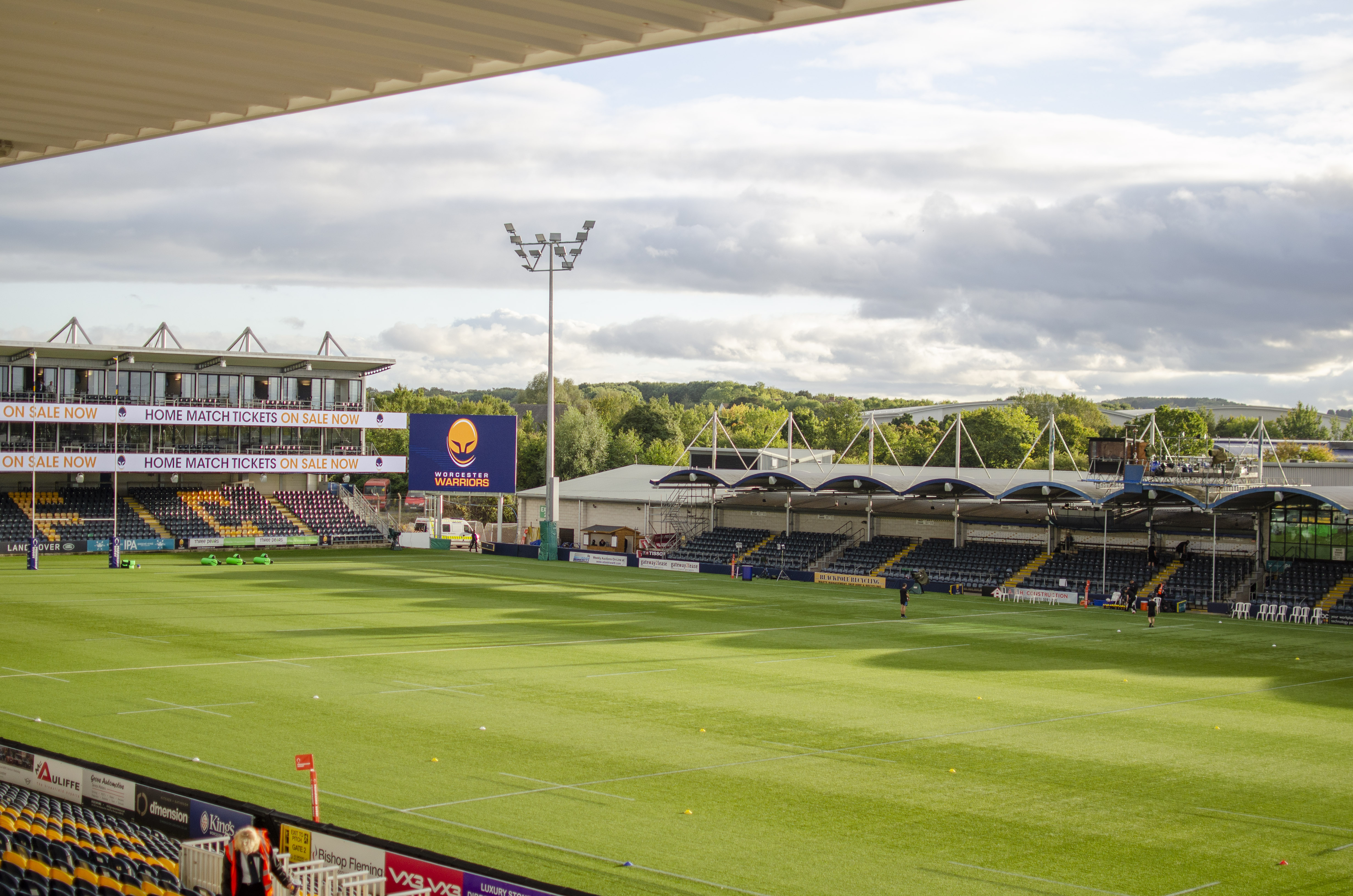 Pitchview Suite at Sixways Stadium, ideal for corporate events and sports gatherings.
