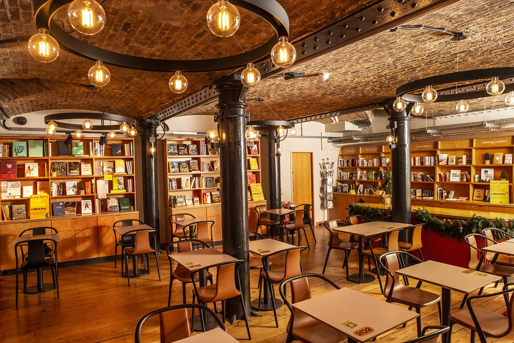 Stylish Market Bookshop in Seven Dials, ideal for events and workshops.