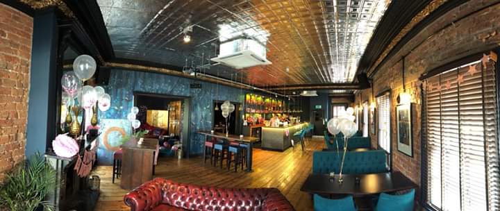 Vibrant Stag and Antelope event space with chic decor - perfect for networking or gatherings.