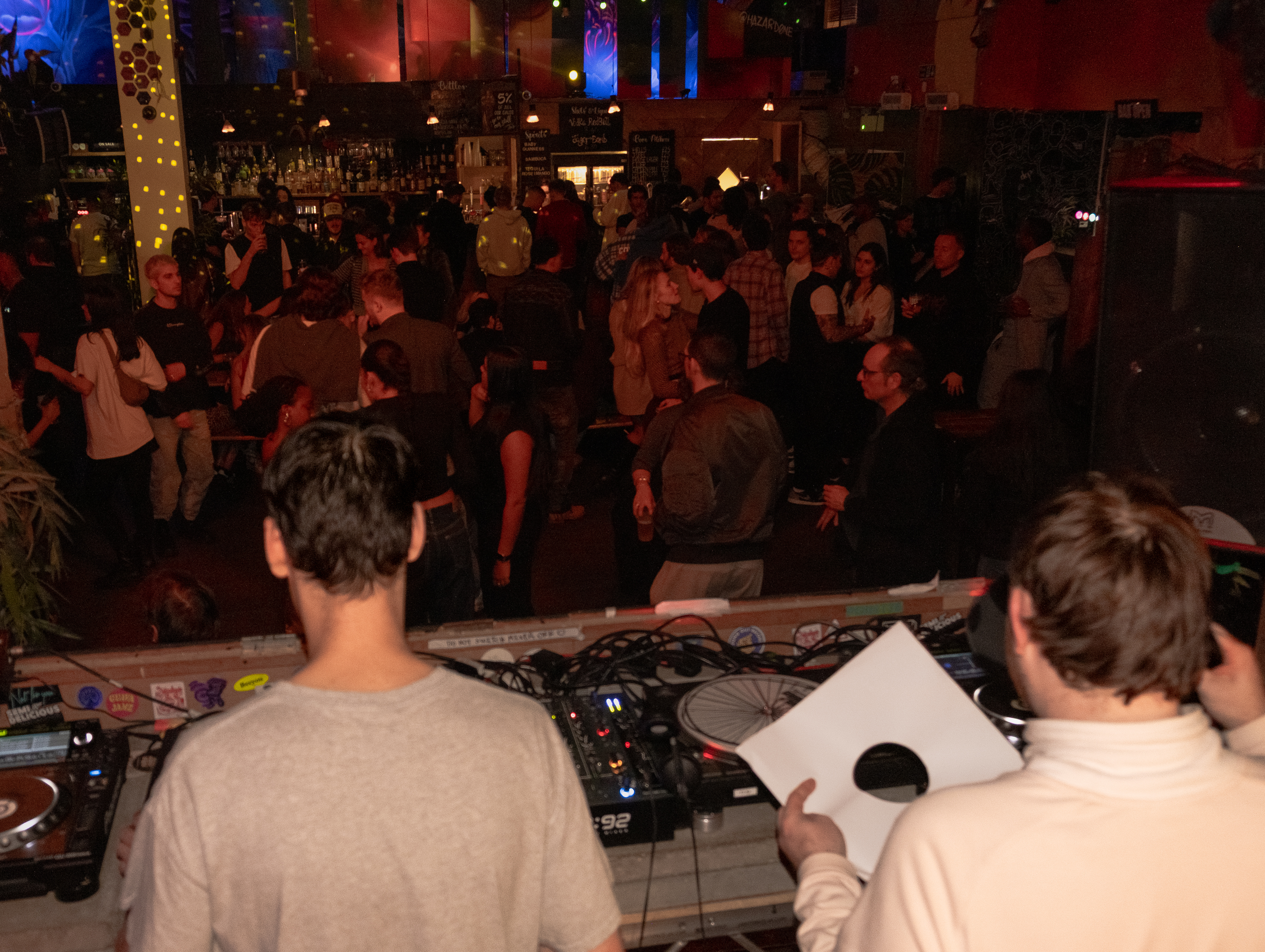 Lively event at 90 Bar & Kitchen, Hackney Wick with dancing crowd and dynamic atmosphere.