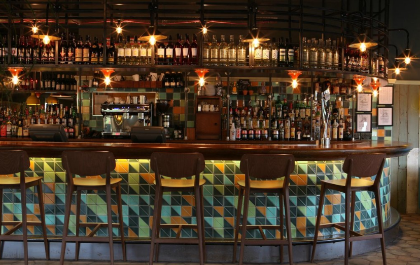 Stylish bar at Las Iguanas Cambridge, perfect for networking events and gatherings.