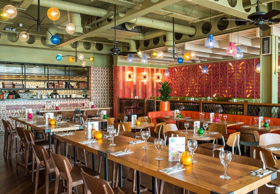 Vibrant Las Iguanas Cheshire venue with colorful decor for events and gatherings.