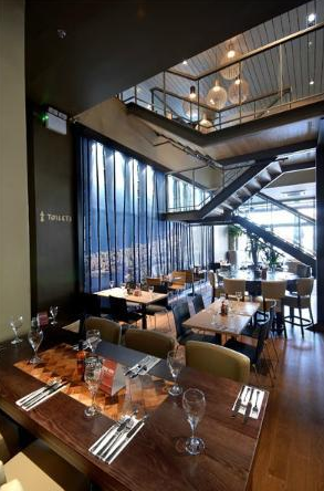 Modern restaurant venue at Las Iguanas Lakeside, ideal for events and gatherings.