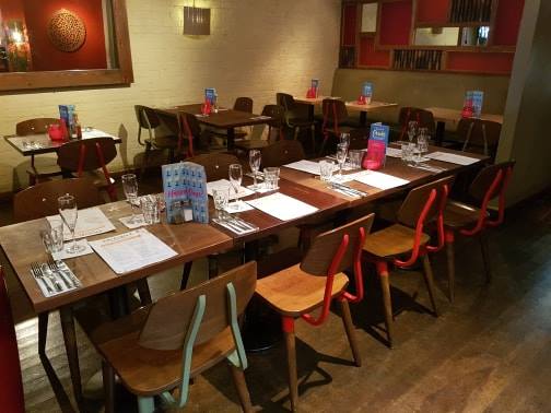Whole Venue at Las Iguanas Leicester, inviting dining space for intimate events and gatherings.