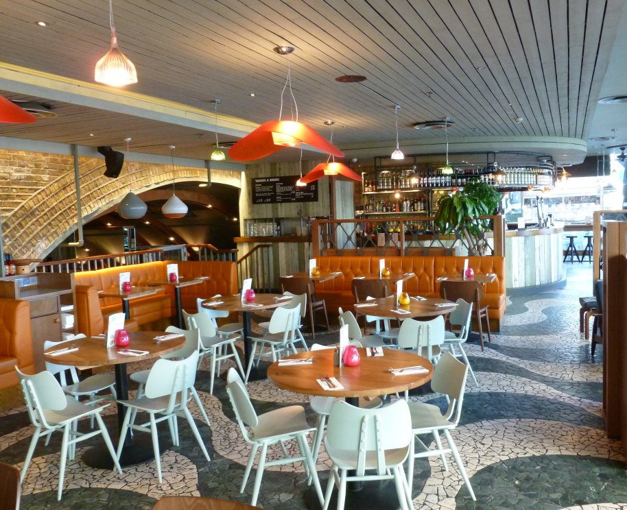 Modern restaurant venue in Las Iguanas London, ideal for events and gatherings.