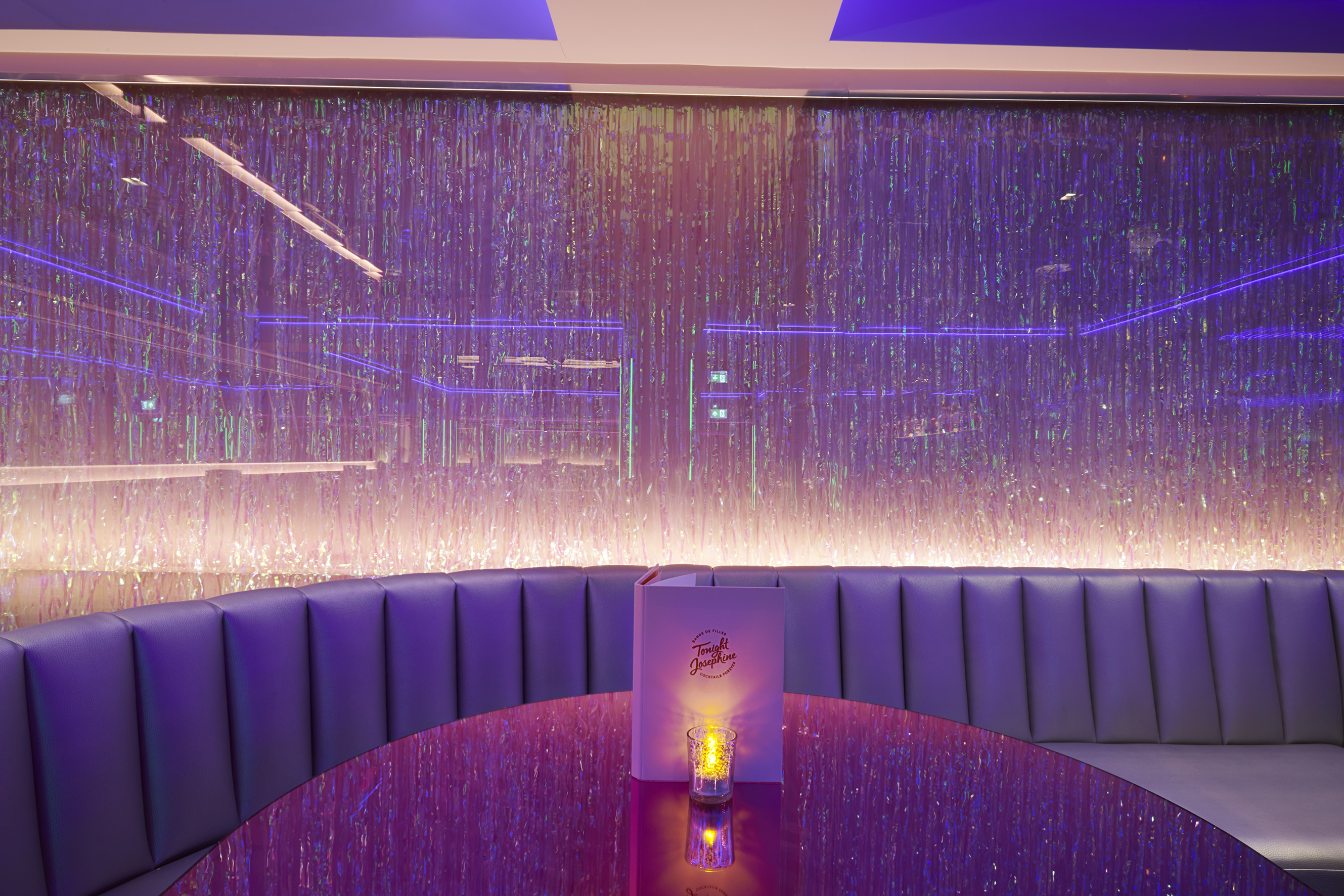 Modern event space at Tonight Josephine Waterloo with elegant backdrop for gatherings.