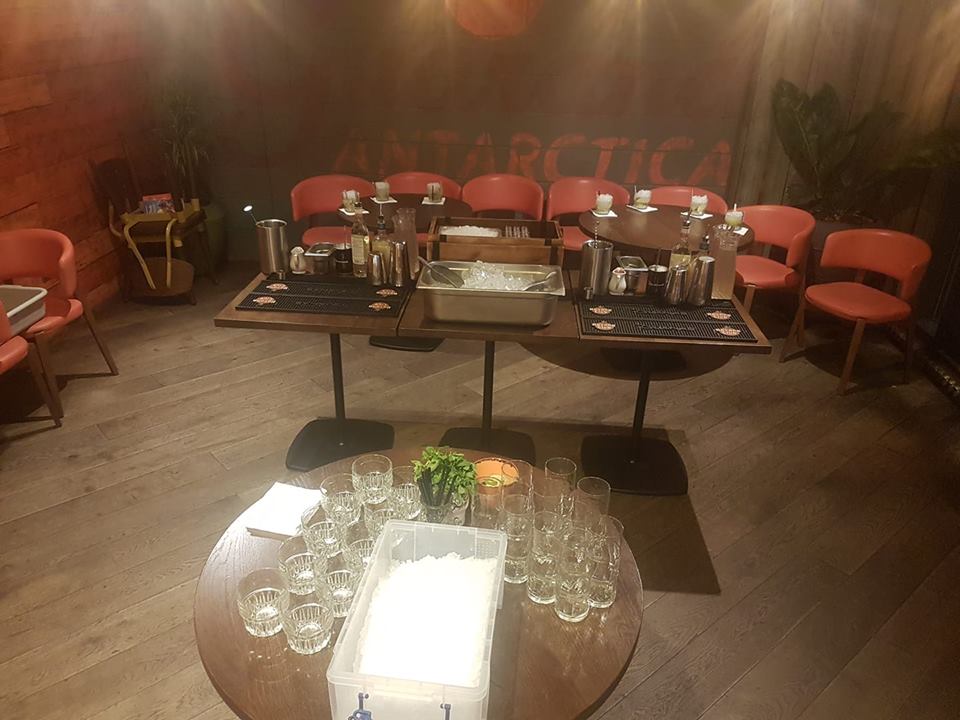 Meeting space in Las Iguanas Swansea with modern decor, ideal for networking events.