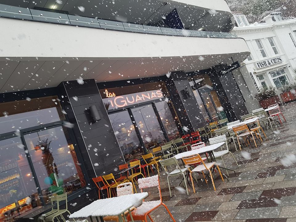 Whole Venue at Las Iguanas Torquay, modern architecture, winter events, outdoor gatherings.