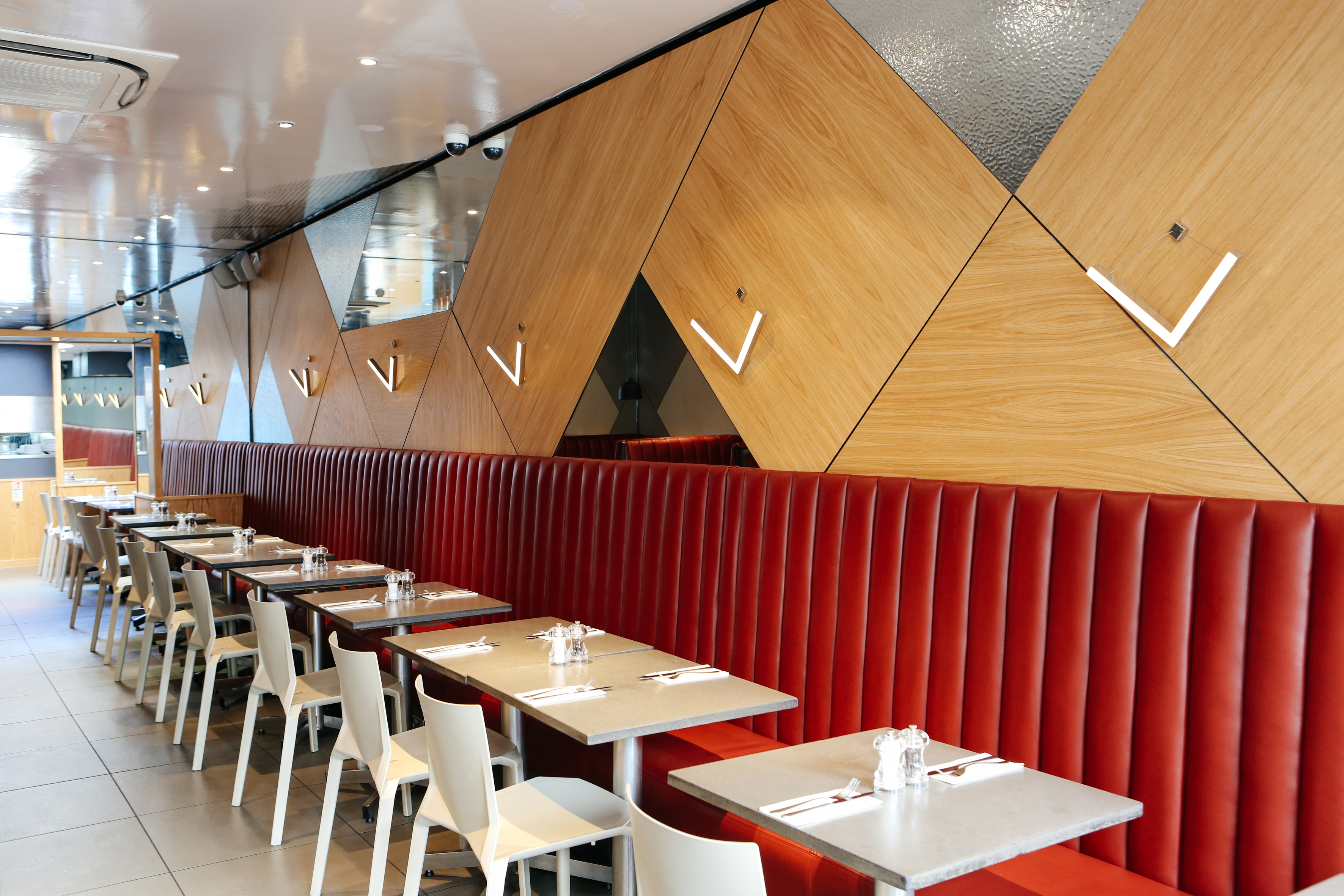 Modern dining space at The GOAT Chelsea, ideal for events and gatherings.
