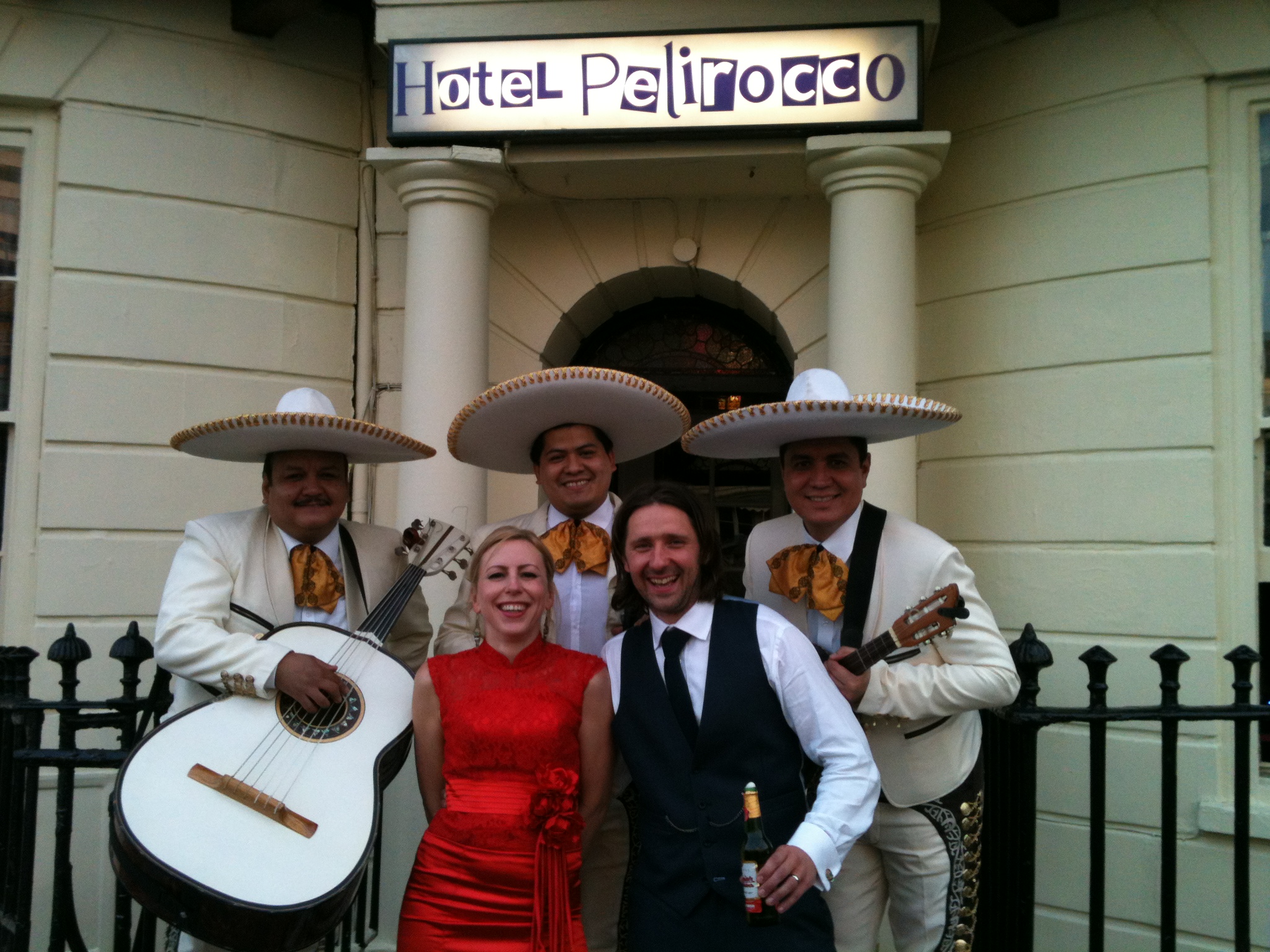 "Vibrant bar hire at Hotel Pelirocco with mariachi band for festive events."