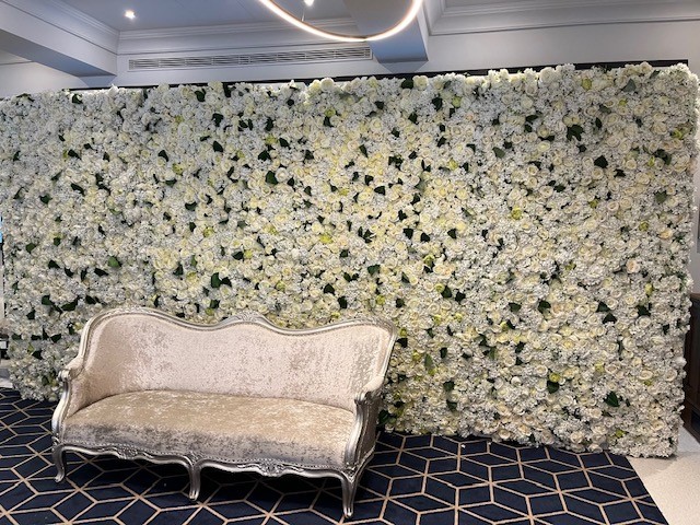 Elegant floral backdrop in Ground Floor Foyer, perfect for weddings and corporate events.