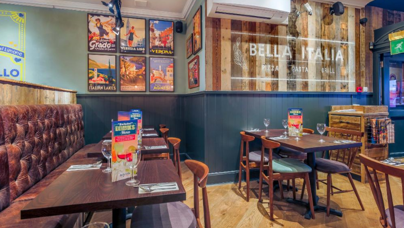 Cozy Bella Italia venue in London, perfect for intimate gatherings and small events.