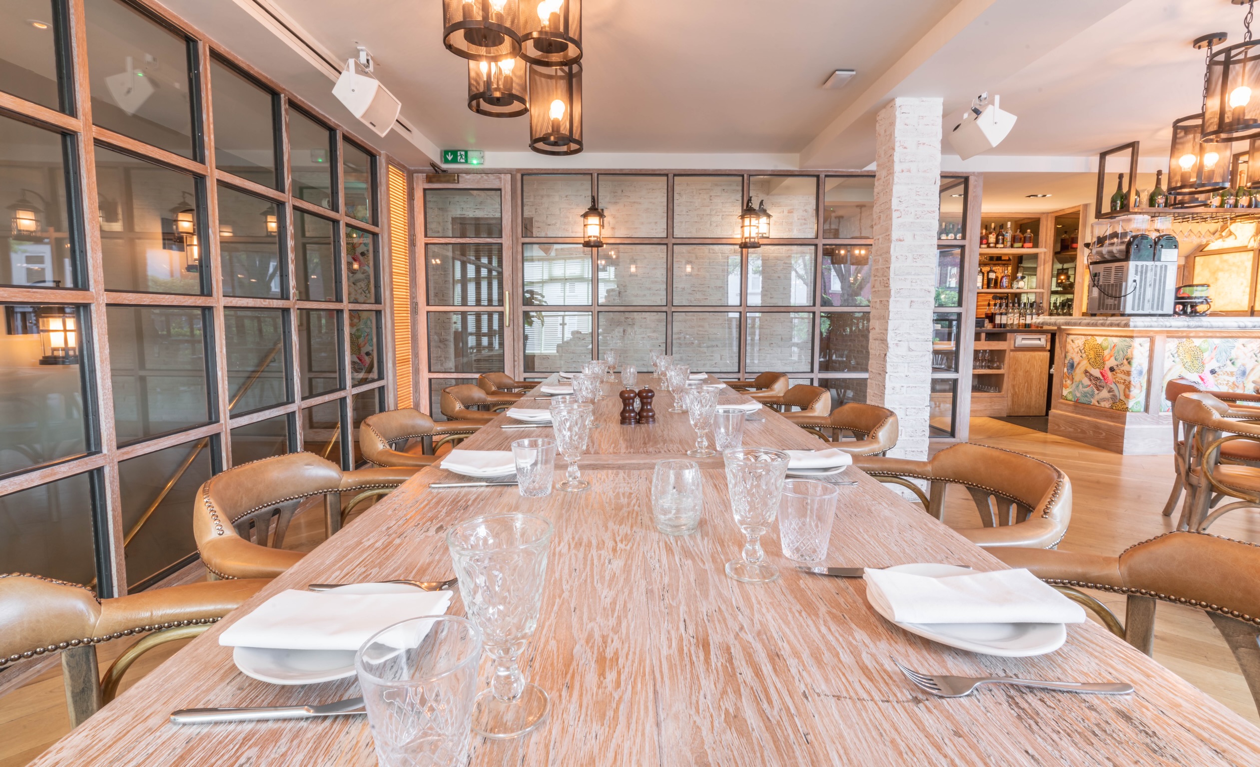 Elegant dining space in The Blossom Room, perfect for corporate events and networking dinners.
