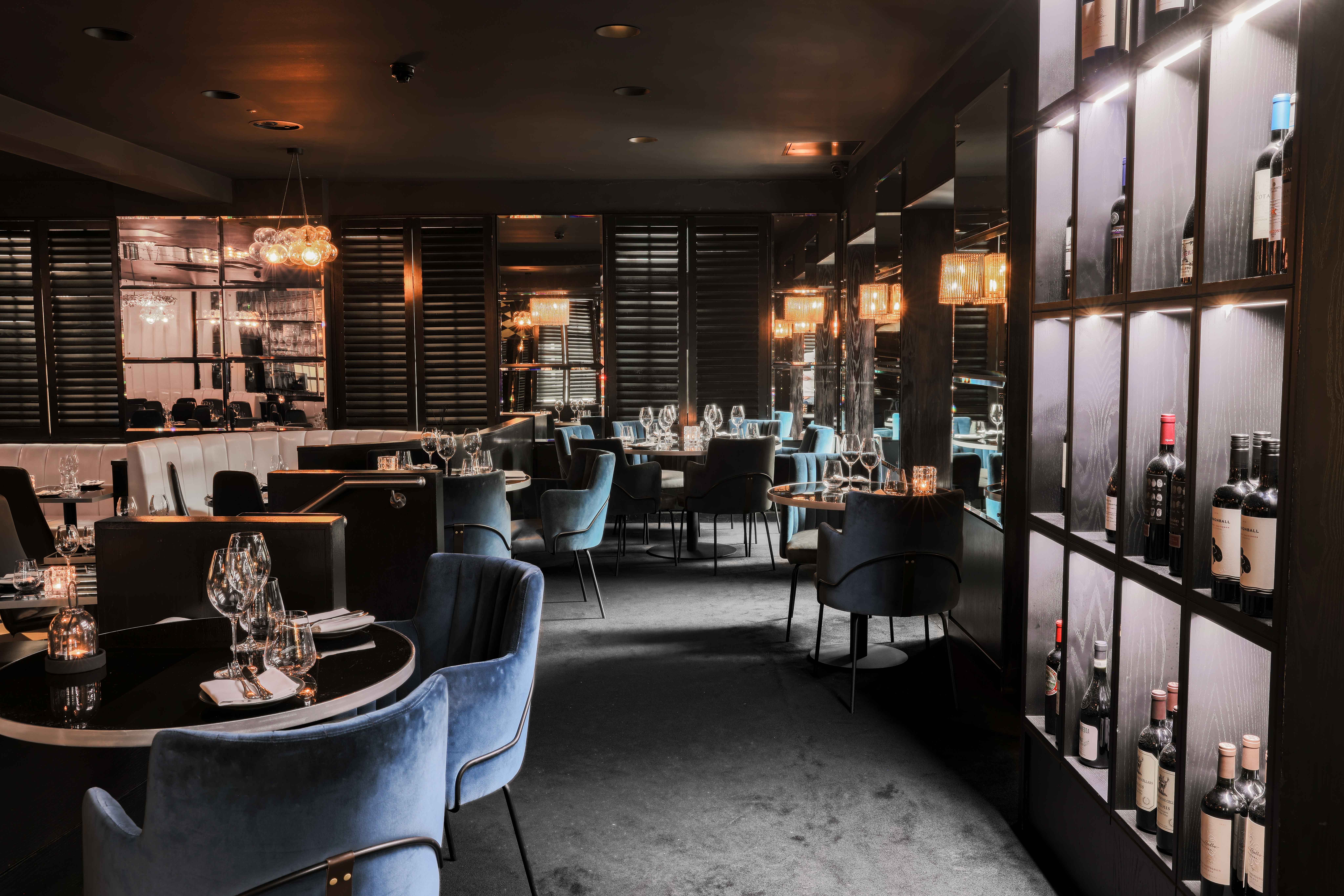 Elegant dining space in Ambassador Room, ideal for corporate dinners and private events.